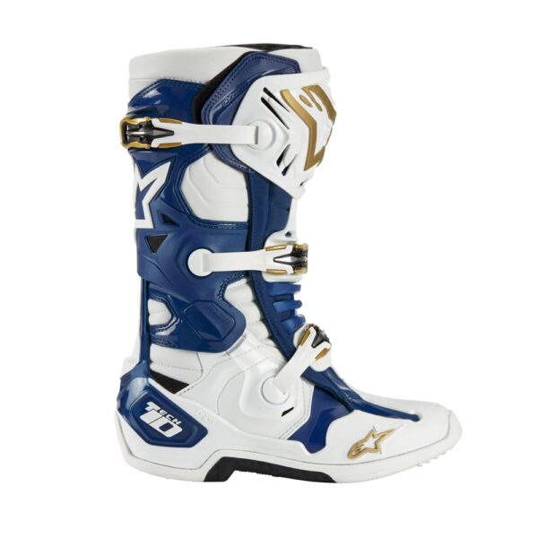 Tech-10 MX Boots Tropical LE White/Dark Blue/Gold