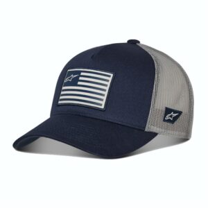 Flag Snapback Hat Navy/Grey - One Size