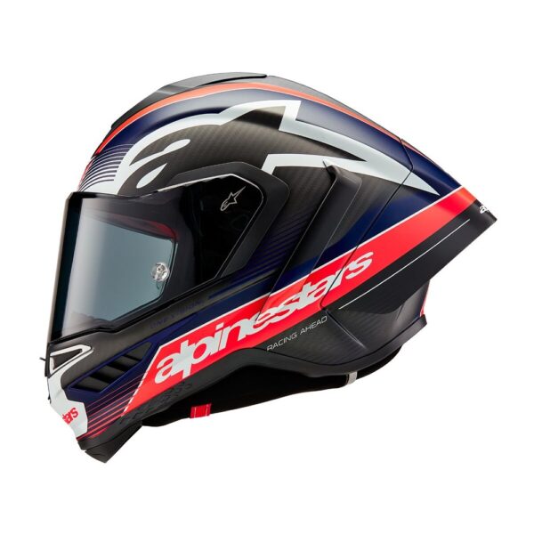 Supertech R10 Helmet Team Black Carbon/Red Fluoro/Dark Blue Matte