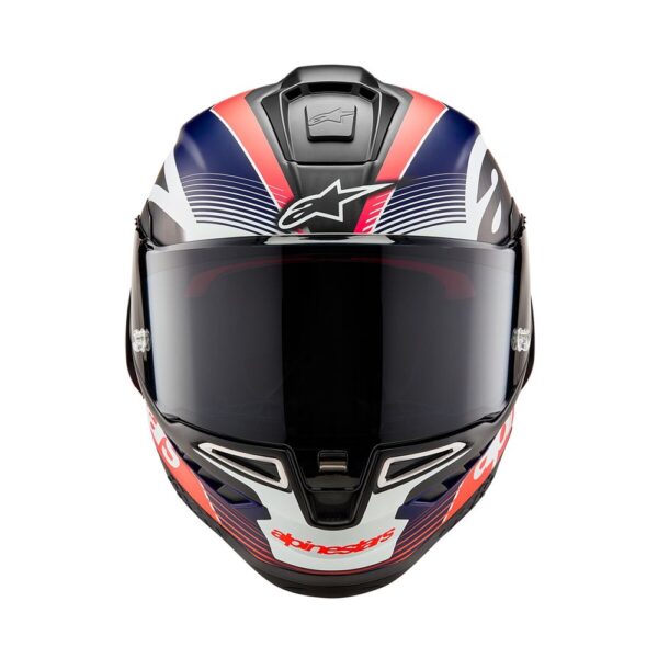 Supertech R10 Helmet Team Black Carbon/Red Fluoro/Dark Blue Matte