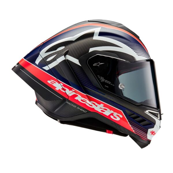 Supertech R10 Helmet Team Black Carbon/Red Fluoro/Dark Blue Matte