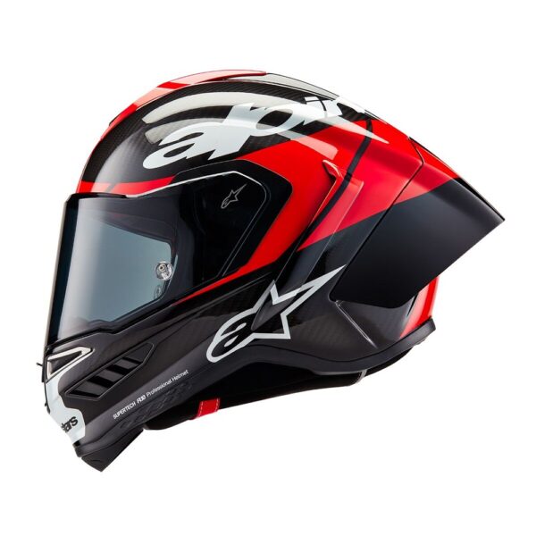 Supertech R10 Helmet Element Black Carbon/Bright Red/White Gloss