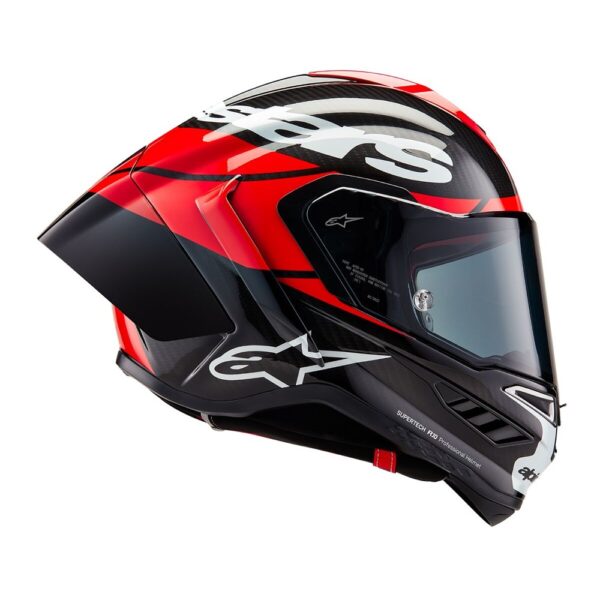 Supertech R10 Helmet Element Black Carbon/Bright Red/White Gloss