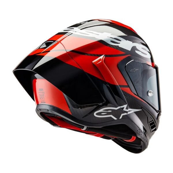 Supertech R10 Helmet Element Black Carbon/Bright Red/White Gloss