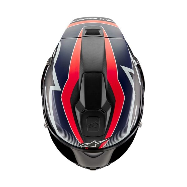 Supertech R10 Helmet Team Black Carbon/Red Fluoro/Dark Blue Matte