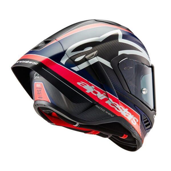 Supertech R10 Helmet Team Black Carbon/Red Fluoro/Dark Blue Matte