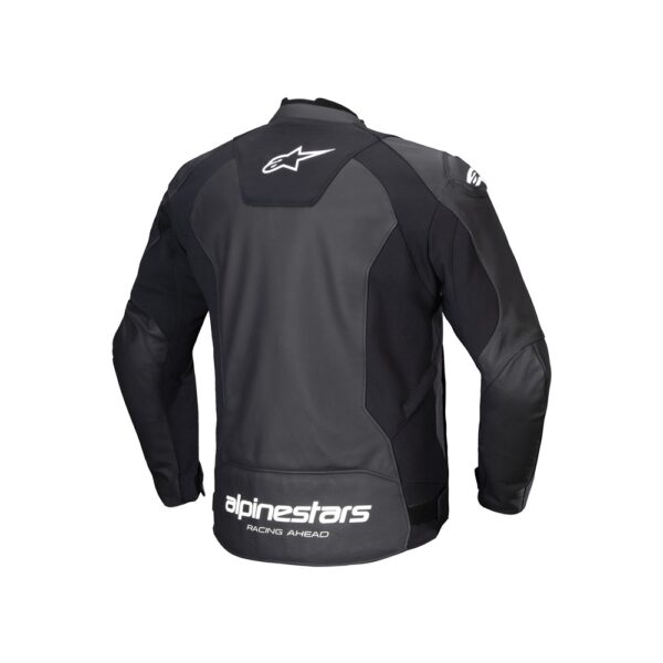 Faster v3 Leather Jacket Black/White