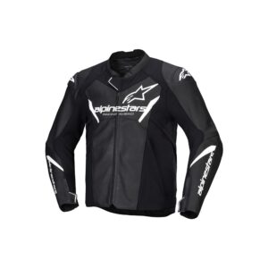 Faster v3 Leather Jacket Black/White