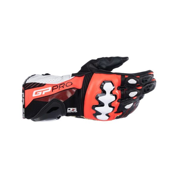 GP Pro R4 Gloves Black/Red Fluoro/White