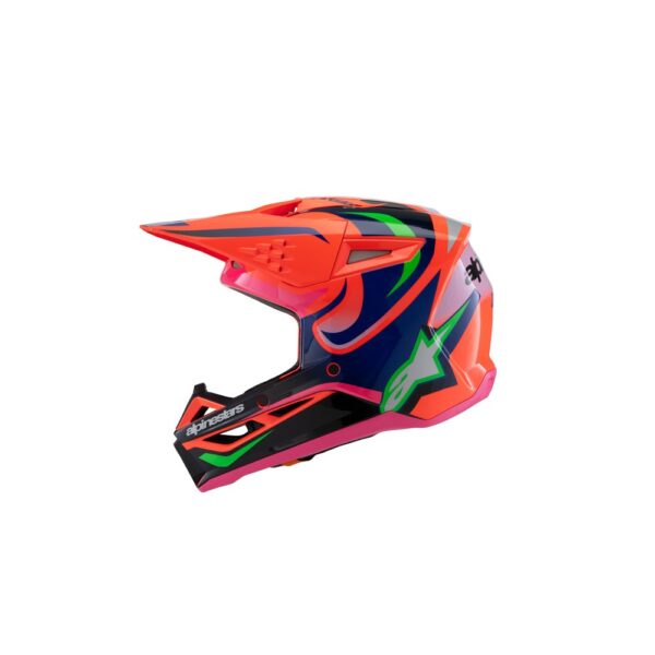 S-M3 Youth Helmet Deegan Orange Fluoro/Purple/Pink Fluoro Gloss