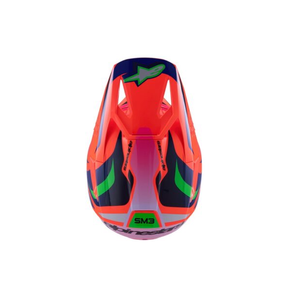 S-M3 Youth Helmet Deegan Orange Fluoro/Purple/Pink Fluoro Gloss