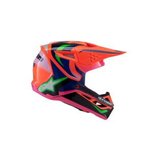 S-M3 Youth Helmet Deegan Orange Fluoro/Purple/Pink Fluoro Gloss