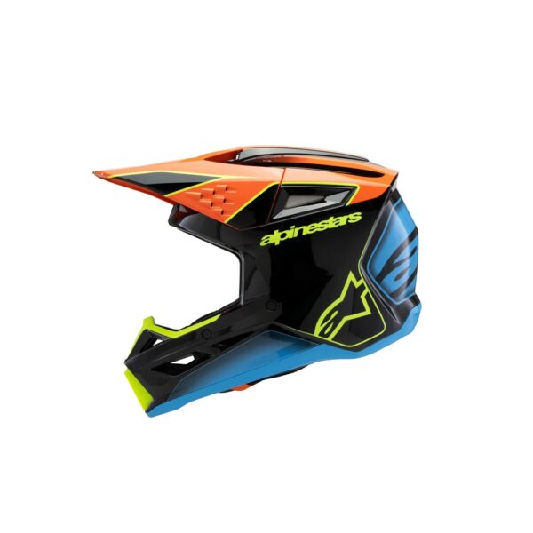 S-M3 Youth Helmet Fray Black/Orange/Yellow Fluoro Gloss