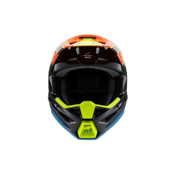 S-M3 Youth Helmet Fray Black/Orange/Yellow Fluoro Gloss