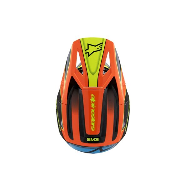 S-M3 Youth Helmet Fray Black/Orange/Yellow Fluoro Gloss