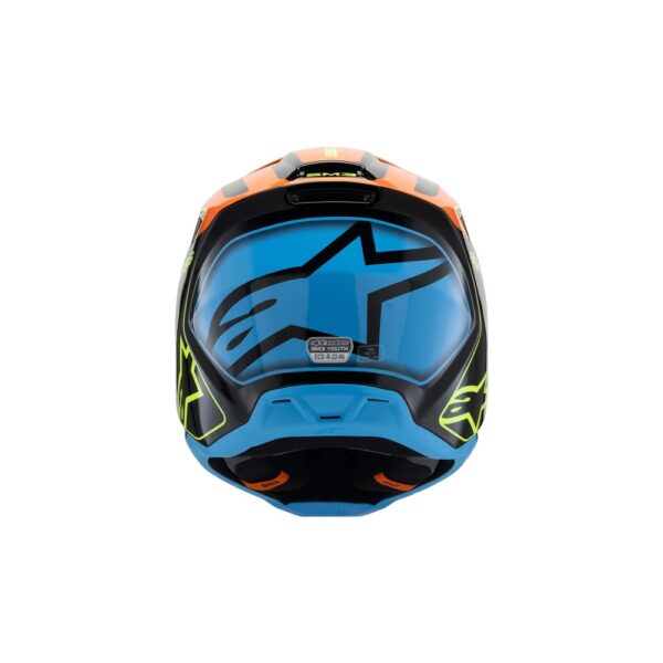 S-M3 Youth Helmet Fray Black/Orange/Yellow Fluoro Gloss