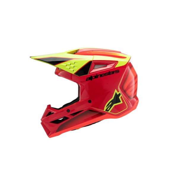 S-M3 Youth Helmet Fray Red/Yellow Fluoro/Black Gloss