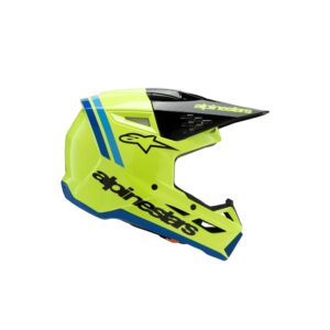 S-M3 Youth Helmet Radium Yellow Fluoro/Black/Blue Gloss