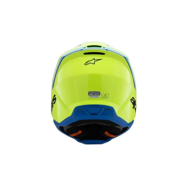 S-M3 Youth Helmet Radium Yellow Fluoro/Black/Blue Gloss