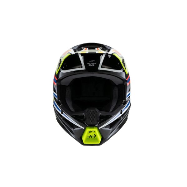 S-M3 Youth Helmet Wurx Black/Yellow Fluoro/Blue/Red Gloss