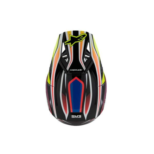 S-M3 Youth Helmet Wurx Black/Yellow Fluoro/Blue/Red Gloss