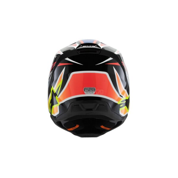 S-M3 Youth Helmet Wurx Black/Yellow Fluoro/Blue/Red Gloss