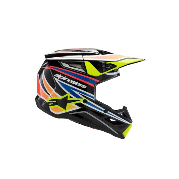 S-M3 Youth Helmet Wurx Black/Yellow Fluoro/Blue/Red Gloss