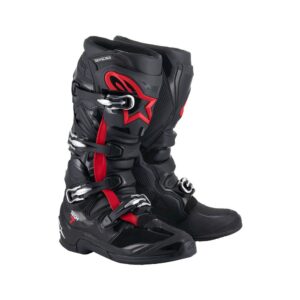 Tech-7 MX Boots Black/Red Fluoro