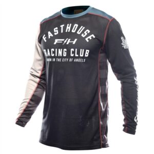 Grindhouse Air-Cooled Club LS Jersey, Black/Teal - Large