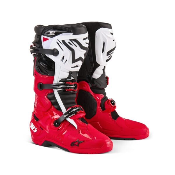 Tech-10 Enduro Boots Bright Red/Black/White