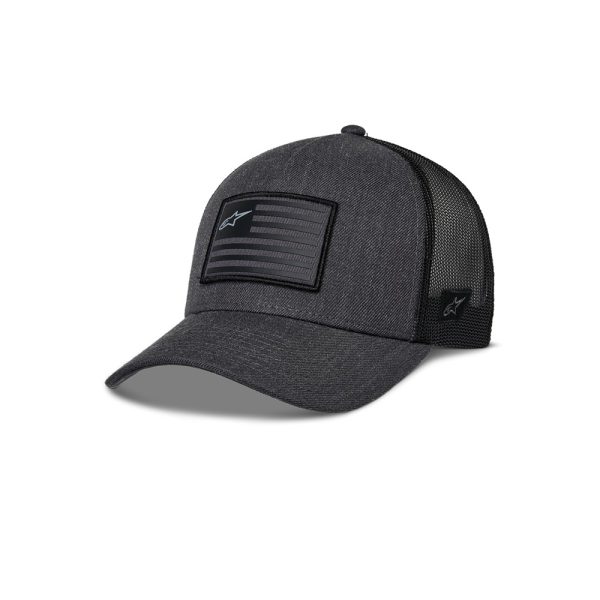 Flag Snapback Hat Charcoal Heather/Black - One Size