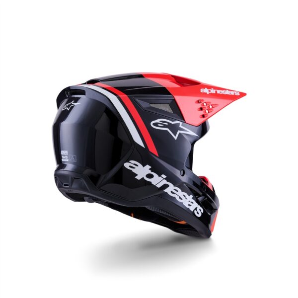 S-M3 Radium Helmet Black/Red Fluoro/White Gloss