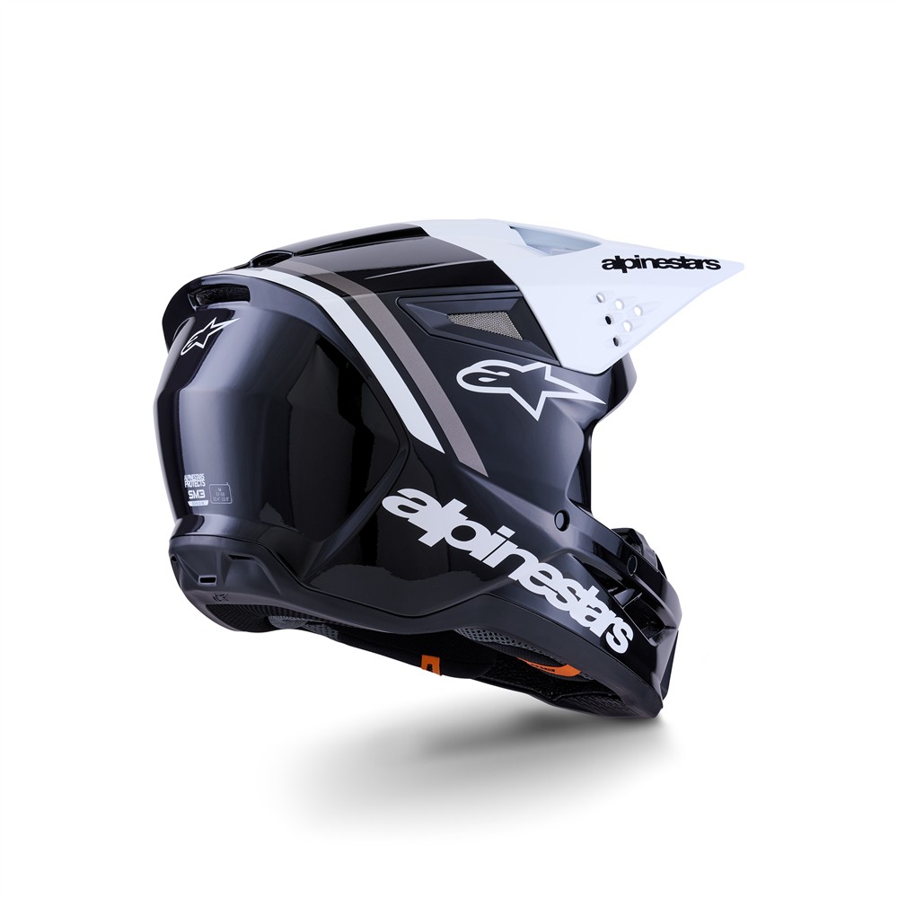 S-M3 Radium Helmet Black/White/Gray Gloss