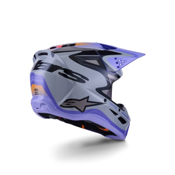 S-M3 Jettson Helmet Gray/Purple/Black Gloss