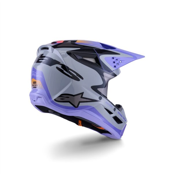 S-M3 Youth Helmet Jettson Gray/Purple/Black Gloss