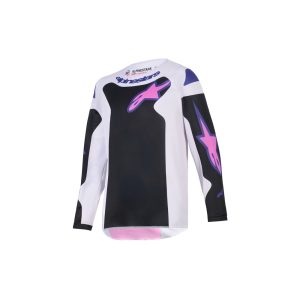Youth Fluid Grid Jersey Black/Light Gray/Purple