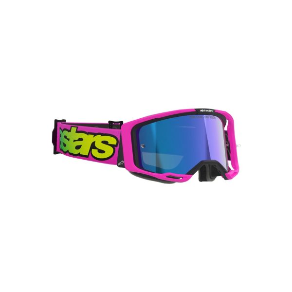 Vision 8 Vista Goggle Pink Fluoro/Yellow Fluoro - Mirror Blue Lens
