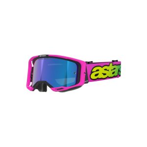 Vision 8 Vista Goggle Pink Fluoro/Yellow Fluoro - Mirror Blue Lens