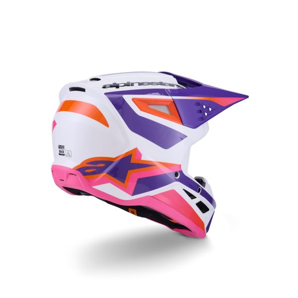 S-M3 Heat Helmet White/Purple/Pink Gloss