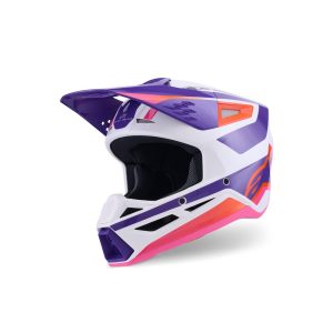 S-M3 Heat Helmet White/Purple/Pink Gloss
