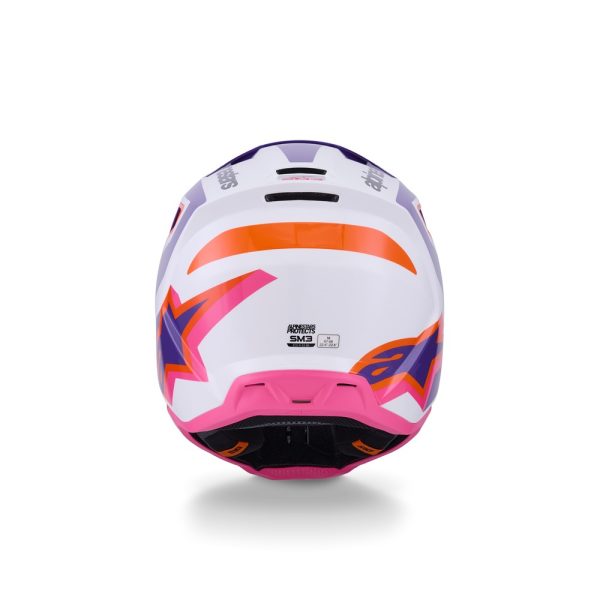 S-M3 Heat Helmet White/Purple/Pink Gloss