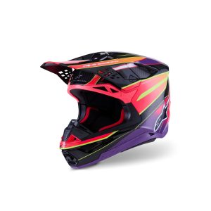 Supertech S-M10 Helmet Pink/Violet/Yellow Fluoro Gloss