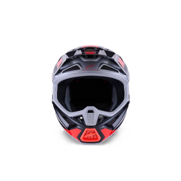 S-M7 Rise Helmet Black/Silver/Red Fluoro Gloss