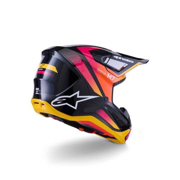 S-M7 Rise Helmet Black/Yellow Fluoro/Pink Gloss