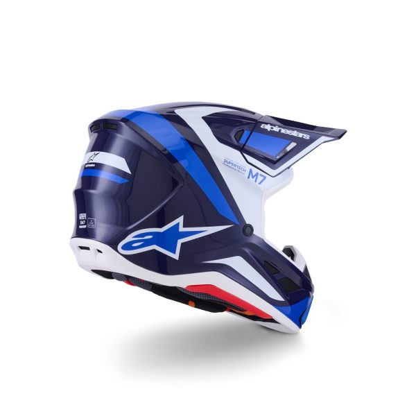 S-M7 Rise Helmet Blue/White Gloss