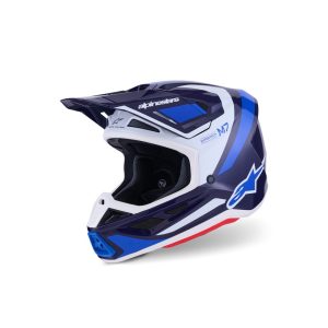 S-M7 Rise Helmet Blue/White Gloss