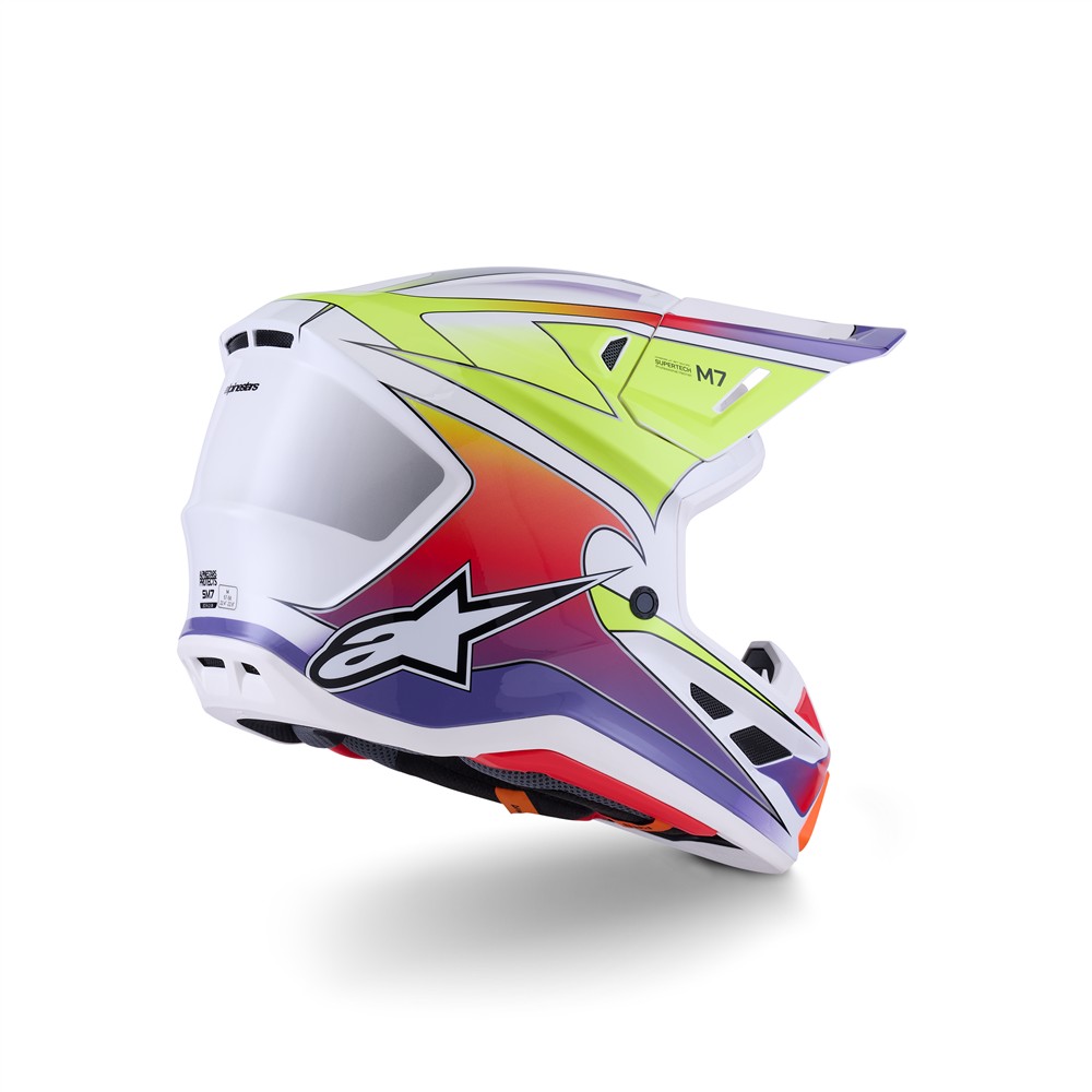 S-M7 Fuse Helmet White/Yellow Fluoro/Purple Gloss
