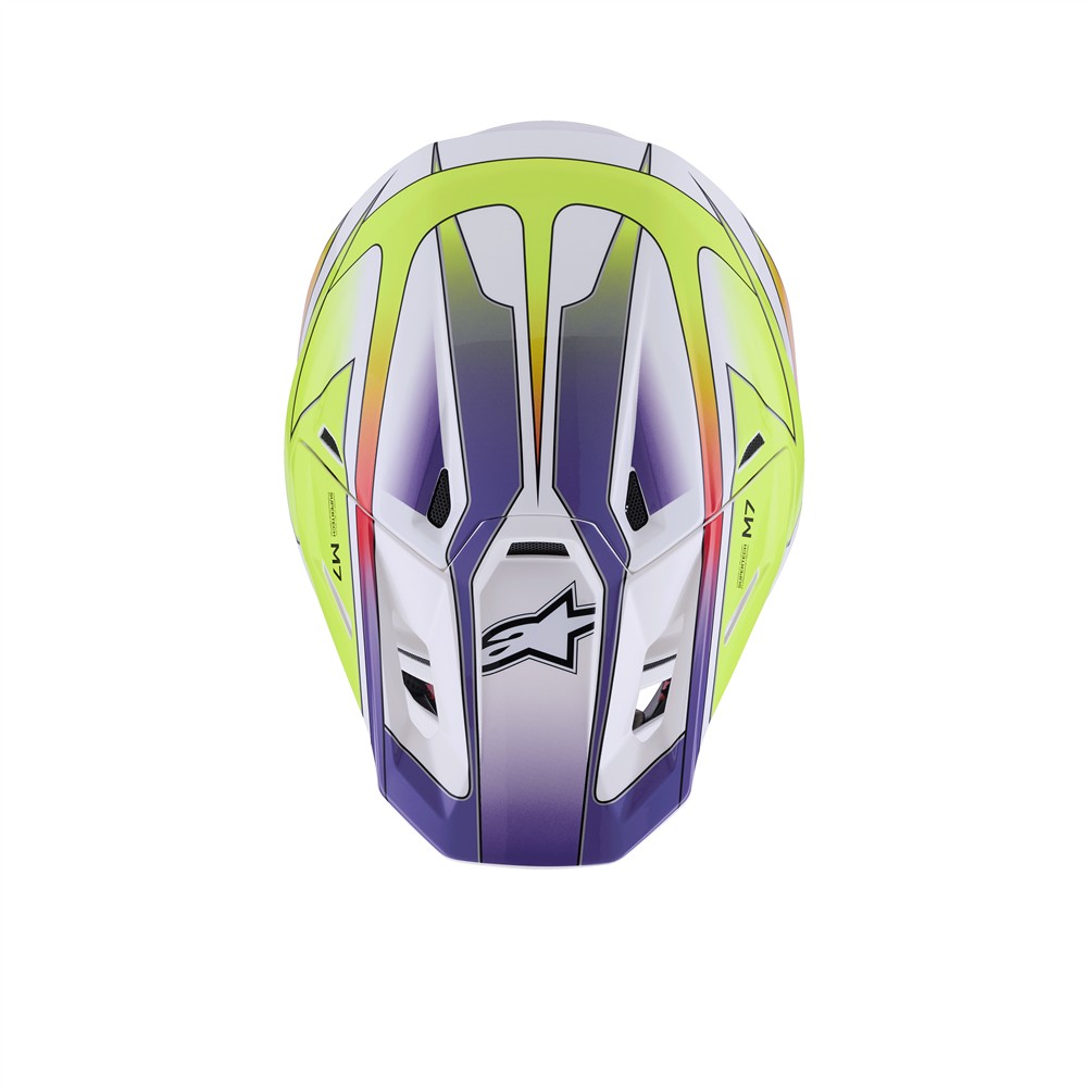 S-M7 Fuse Helmet White/Yellow Fluoro/Purple Gloss