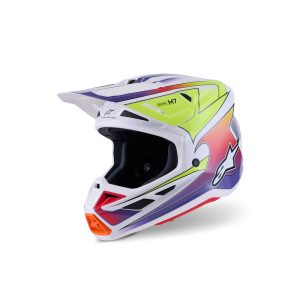 S-M7 Fuse Helmet White/Yellow Fluoro/Purple Gloss