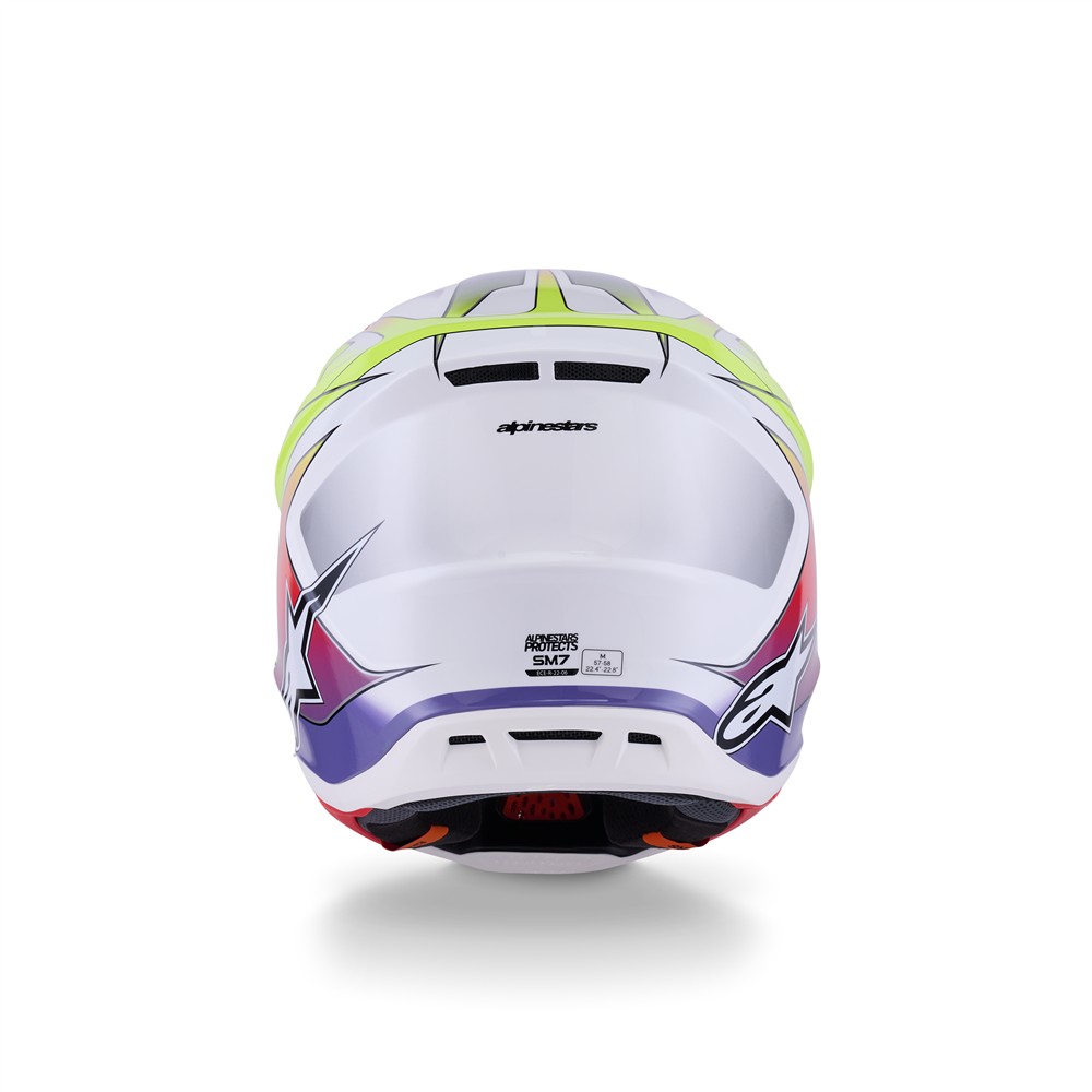 S-M7 Fuse Helmet White/Yellow Fluoro/Purple Gloss